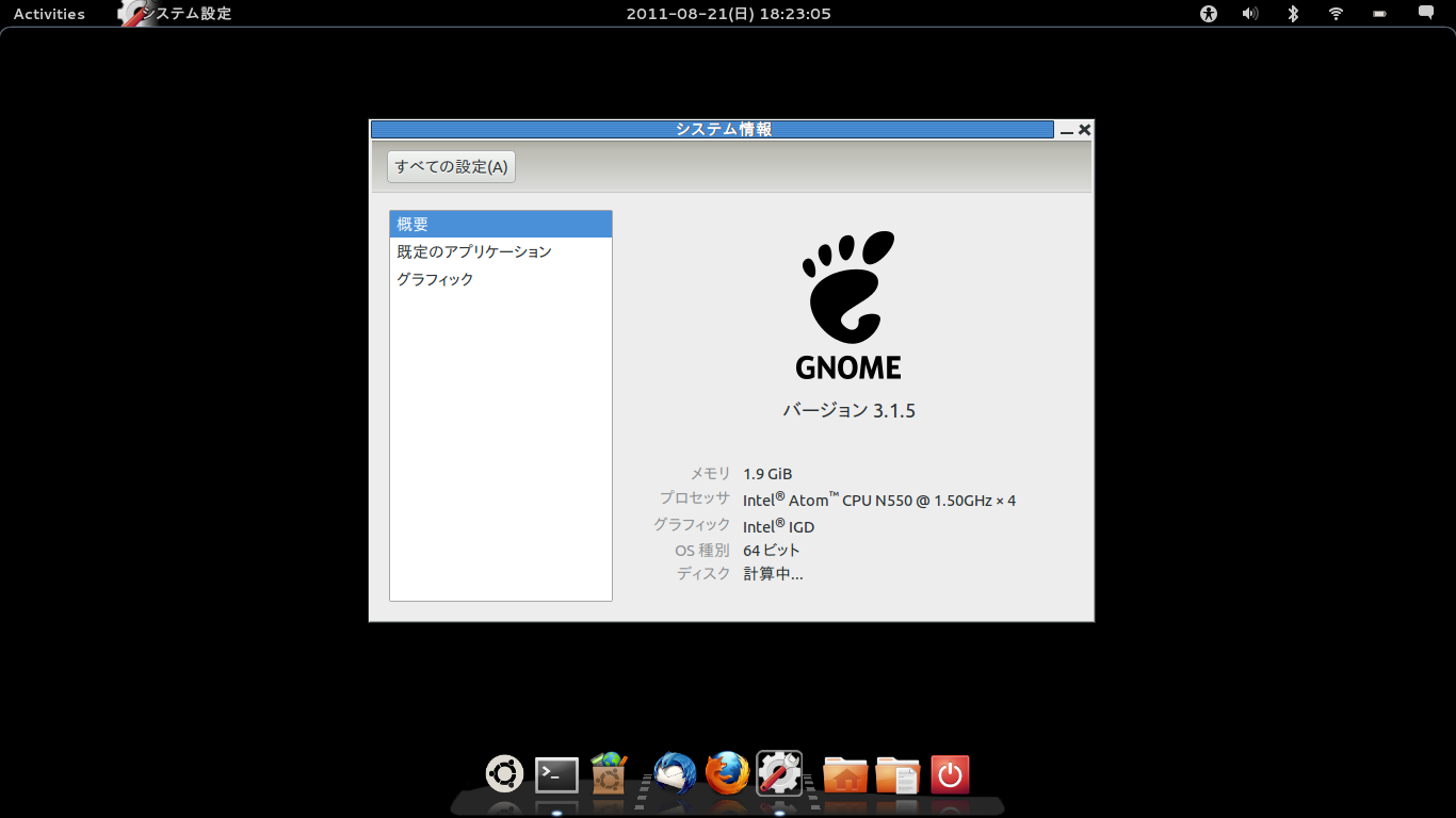 ubuntu 11.10 GNOME Shell