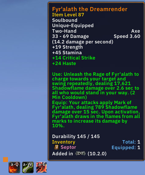 WoW OnUseGear Addon